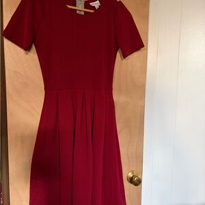 LuLaRoe Rich Burgundy dress